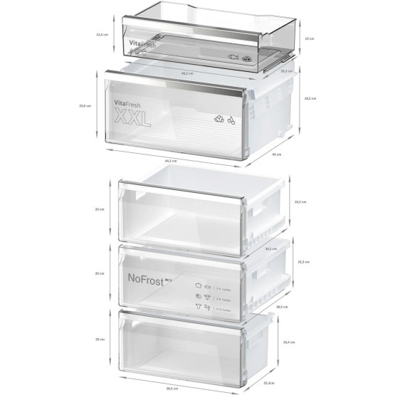 Хладилник с фризер Bosch KGN39AIAT , 363 l, A , No Frost , Инокс - Bosch