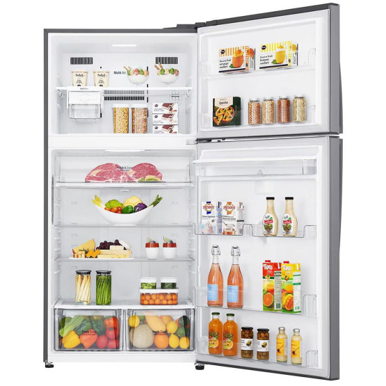 Хладилник с горна камера LG GTF916PZPED , 592 l, E , No Frost , Инокс