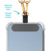 Огърлица за мобилен телефон Phone necklaces - Golden globe L size