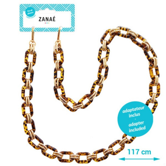 Огърлица за мобилен телефон Phone wristlaces - Golden stone L size