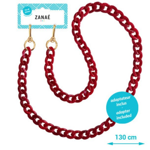 Огърлица за мобилен телефон Phone necklaces - Coral red L size
