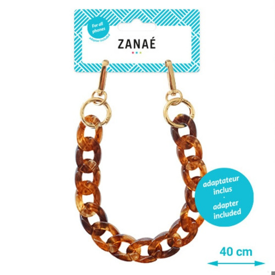 Огърлица за мобилен телефон Phone wristlaces Tortoise shell authentique S size