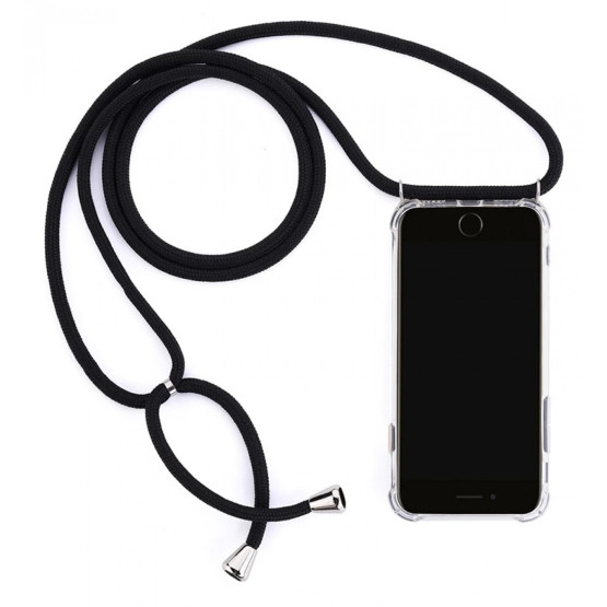Гръб Airbag soft tpu с черна връзка за Iphone 7/8 - Прозрачен