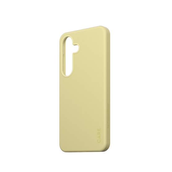 Гръб Care by PanzerGlass за Samsung Galaxy S25, Fashionable Case, Chardonnay, QI Compatible, Жълт