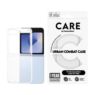 Гръб Care by PanzerGlass за Samsung Galaxy Z Flip 7FE, Z Flip6, Flagship Case, Urban Combat, Прозрачен