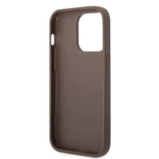 Гръб Guess 4G Stripe Case за iPhone 14 Pro Max - Кафяв