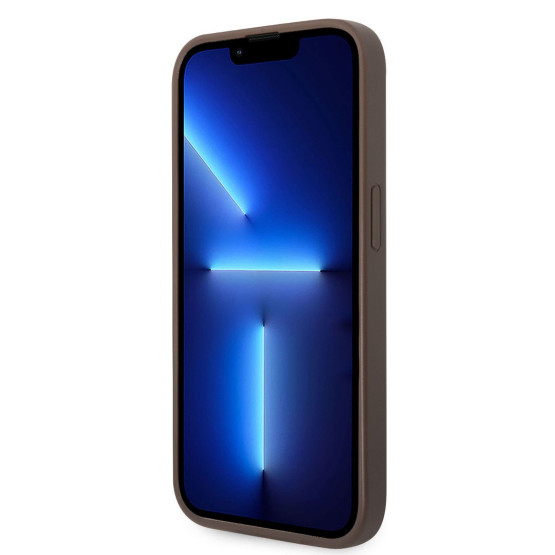 Гръб Guess 4G Stripe Case за iPhone 14 Pro Max - Кафяв
