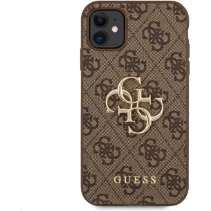 Гръб Guess PU 4G Metal Logo Case за iPhone 11 - Кафяв