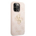 Гръб Guess PU 4G Metal Logo Case за iPhone 14 Pro - Розов