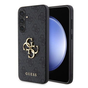 Гръб Guess PU 4G Metal Logo Case за Samsung Galaxy S23 FE - Сив