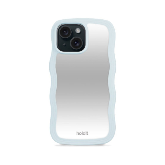 Гръб Holdit Wavy Case за iPhone 16e/15/14/13 - Mineral Blue/Mirror