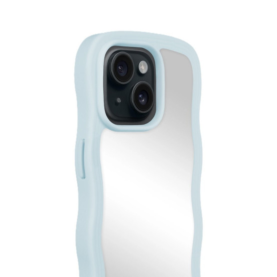 Гръб Holdit Wavy Case за iPhone 16e/15/14/13 - Mineral Blue/Mirror