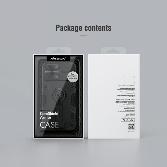 Гръб Nillkin cam shield armor за Iphone 13 Pro Max - Черен