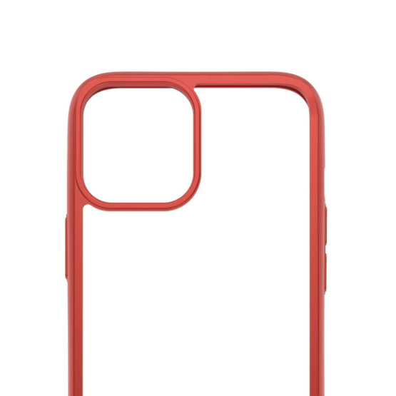Гръб PanzerGlass за IPhone 12 Pro Max, ClearCase - Червена рамка