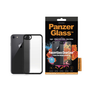 Гръб PanzerGlass за IPhone 7/8/SE 2020 / 2022 ClearCase - Черна рамка, 117477