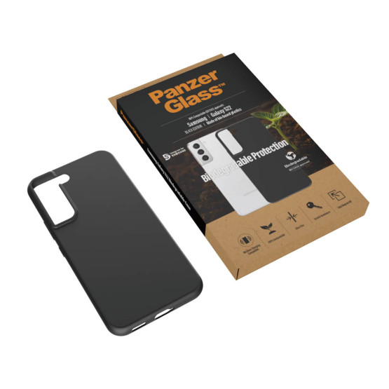 Гръб PanzerGlass за Samsung S22, Biodegradable, Черен