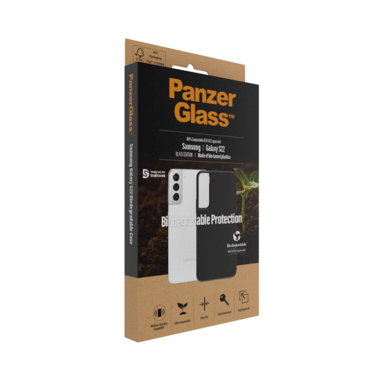 Гръб PanzerGlass за Samsung S22, Biodegradable, Черен