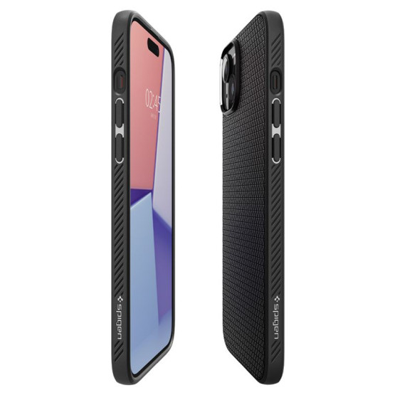 Гръб Spigen Liquid Air за iPhone 15 Plus - Черен