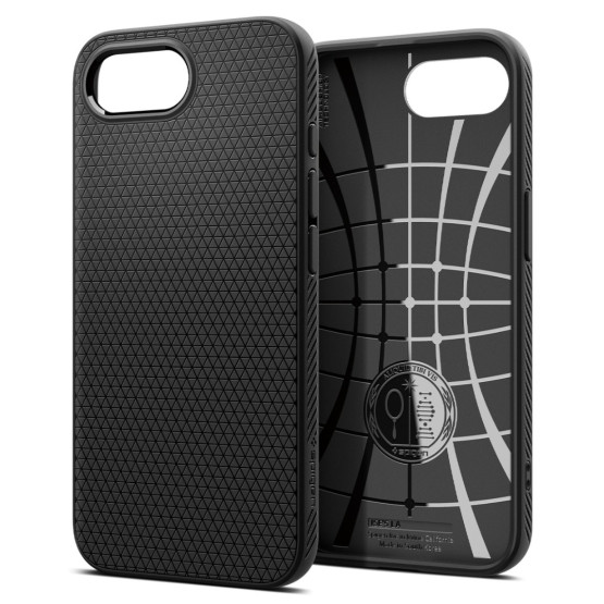 Гръб Spigen Liquid Air за iPhone 16E - Черен