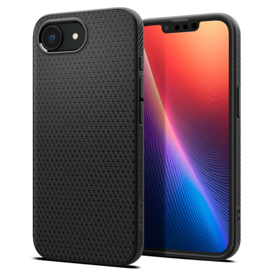 Гръб Spigen Liquid Air за iPhone 16E - Черен