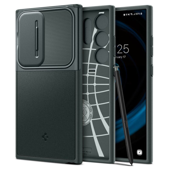 Гръб Spigen Optik Armor за Samsung Galaxy S24 Ultra - Зелен
