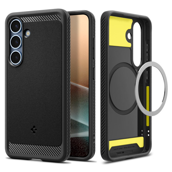 Гръб Spigen за Samsung S25 Plus, Rugged Armor, MagSafe, Черен