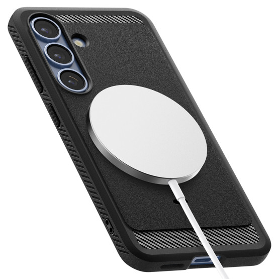 Гръб Spigen за Samsung S25 Plus, Rugged Armor, MagSafe, Черен