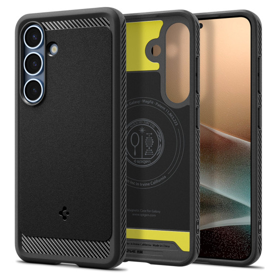 Гръб Spigen за Samsung S25 Plus, Rugged Armor, MagSafe, Черен
