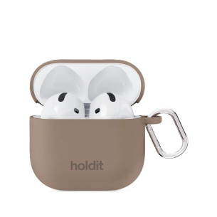 Калъф Holdit Silicone Case Solid AirPods 4 Mocha Brown