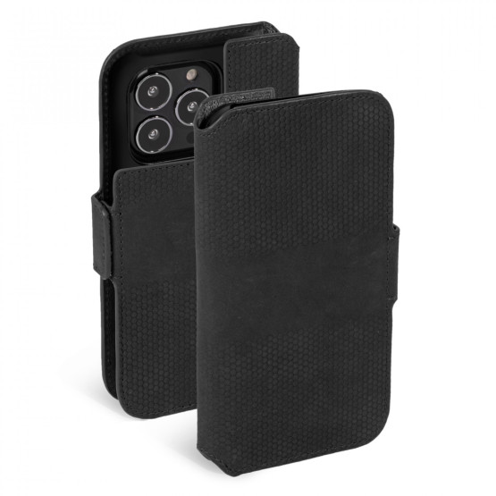 Калъф Krusell Leather Wallet за Iphone 13 Pro - Черен