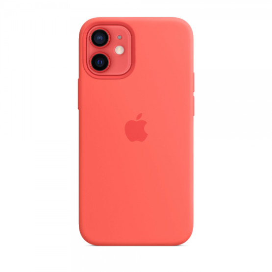 Оригинален гръб Apple Silicone Magsafe Cover за iPhone 12 Mini - Pink Citrus, MHKP3ZM/A