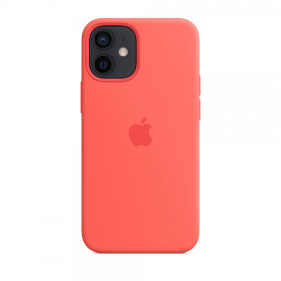 Оригинален гръб Apple Silicone Magsafe Cover за iPhone 12 Mini - Pink Citrus, MHKP3ZM/A