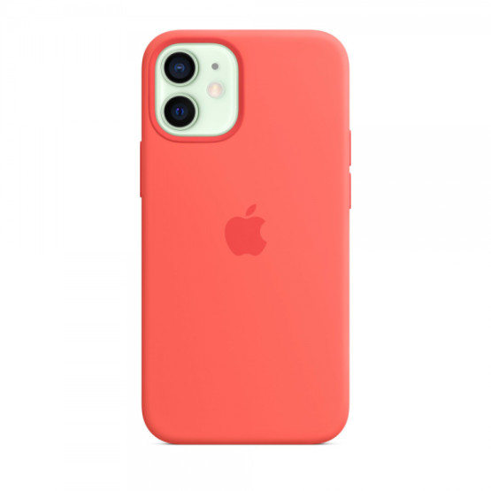 Оригинален гръб Apple Silicone Magsafe Cover за iPhone 12 Mini - Pink Citrus, MHKP3ZM/A