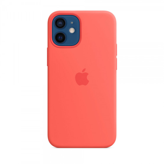 Оригинален гръб Apple Silicone Magsafe Cover за iPhone 12 Mini - Pink Citrus, MHKP3ZM/A