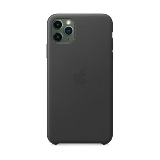 Оригинален гръб Leather за Apple iPhone 11 Pro Max - Черен
