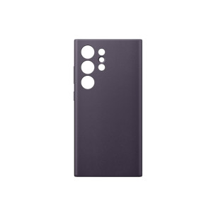 Оригинален гръб Samsung Leather Cover за Galaxy S24 Ultra - Тъмно лилав, GP-FPS928HCAVW