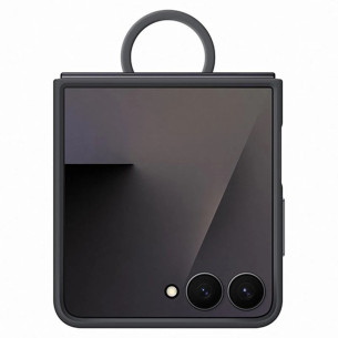 Оригинален гръб Samsung Silicone Cover with Ring за Galaxy Z Flip 7 - Черен, EF-PF766TBE