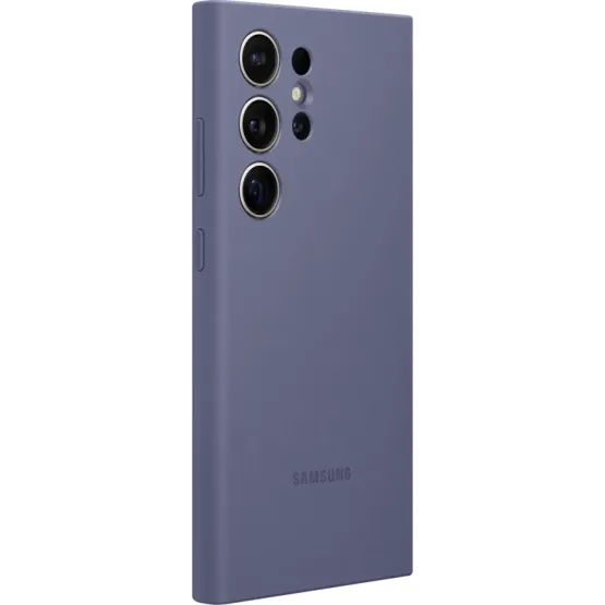 Оригинален гръб Samsung Silicone Cover за Galaxy S24 Ultra - Лилав, EF-PS928TVE
