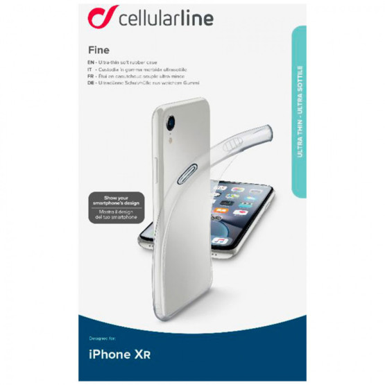 Силиконов гръб Cellular Line за iPhone XR - Прозрачен