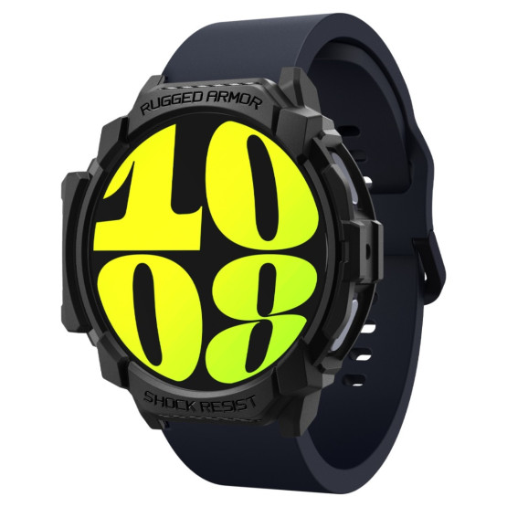 Удароустойчив протектор Spigen Rugged Armor за Samsung Galaxy Watch7 44mm - Черен