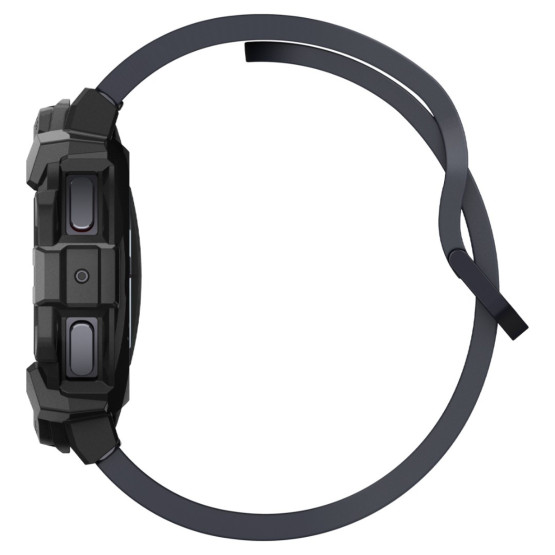 Удароустойчив протектор Spigen Rugged Armor за Samsung Galaxy Watch7 44mm - Черен