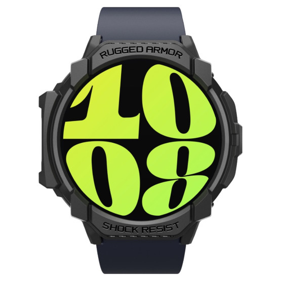 Удароустойчив протектор Spigen Rugged Armor за Samsung Galaxy Watch7 44mm - Черен