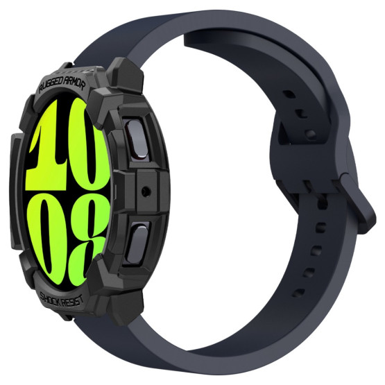 Удароустойчив протектор Spigen Rugged Armor за Samsung Galaxy Watch7 44mm - Черен