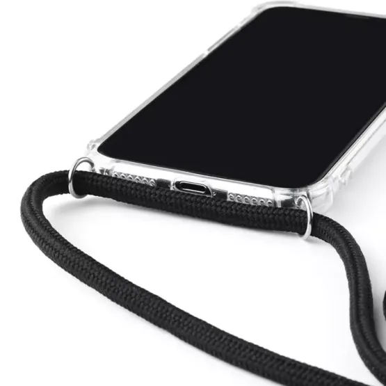Гръб Airbag soft tpu с черна връзка за Samsung A51 4G - Прозрачен