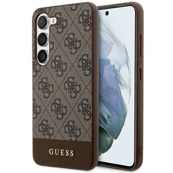 Гръб Guess 4G Stripe Case за Samsung Galaxy S24 - Кафяв