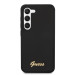 Гръб Guess Liquid Silicone Metal Logo Case за Samsung Galaxy S23 - Черен