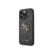 Гръб Guess PU 4G Metal Logo Case за iPhone 14 Pro - Сив
