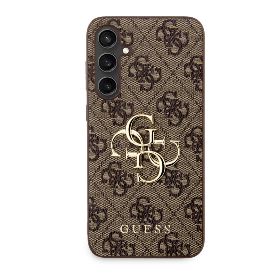 Гръб Guess PU 4G Metal Logo Case за Samsung Galaxy S23 FE - Кафяв