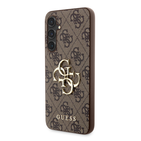 Гръб Guess PU 4G Metal Logo Case за Samsung Galaxy S23 FE - Кафяв