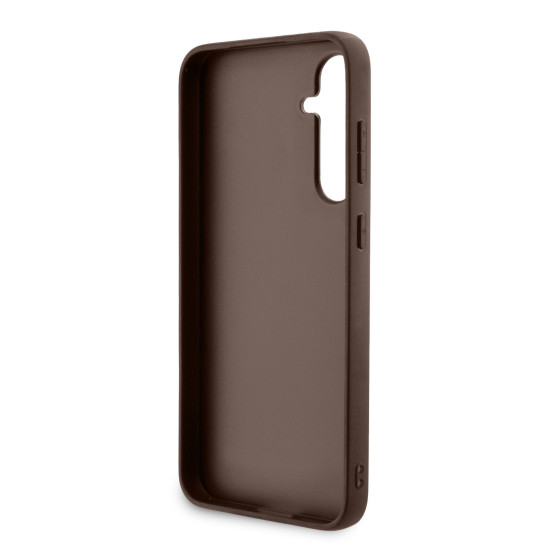 Гръб Guess PU 4G Metal Logo Case за Samsung Galaxy S23 FE - Кафяв